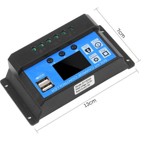 Kit panneau solaire 12 W 12 V avec contrôleur de charge, port USB, module monocristallin hors réseau et câble de connexion SAE pour camping-car, voiture, bateau et applications marines. (1/5)