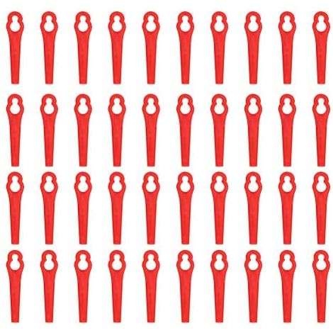 40 Ersatzmesser für Rasentrimmer, Kunststoffmesser, Zubehör für Akku-Rasenmäher.