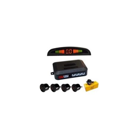 Radars de recul pour Voiture, 4 capteurs universels capteur de recul Voiture avec Affichage Couleur LED, kit Alarme Audio de recul (Noir) (1/5)