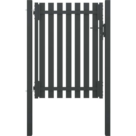 vidaXL Garden Fence Gate Steel 100x125 cm Anthracite (1/4)