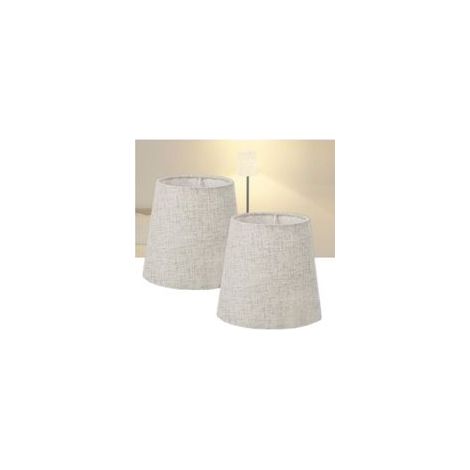 Lot de 2 Abat-jours E14 en Lin pour Lampe Table de Chevet ou Murale, Lustre de Lampe, 15x14x11 cm