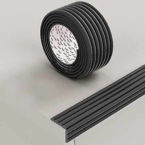 Bande de protection de sécurité pour bébé de 2 m, protège les bords de table et de bureau, protège les coins de meubles, sécurité enfant, coins souples, noir (1/5)