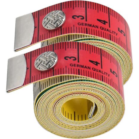 Mètre ruban 1,5 m, lot de 2, double échelle, pour la couture, les tissus et les vêtements, en centimètres et en pouces. (1/5)