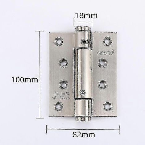 Charnière à ressort invisible avec amortisseur de fermeture automatique, ferme-porte automatique, porte cachée, fil d'acier de 10 cm (4 pouces) (1/2)