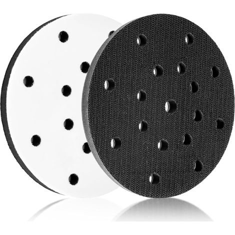 2Pcs 17 Holes 150mm Soft Sanding Pad Polishing Pad for Sander Tray Thick Foam Interface Pad for Abrasive Discs with Sound Insulation (1/5)