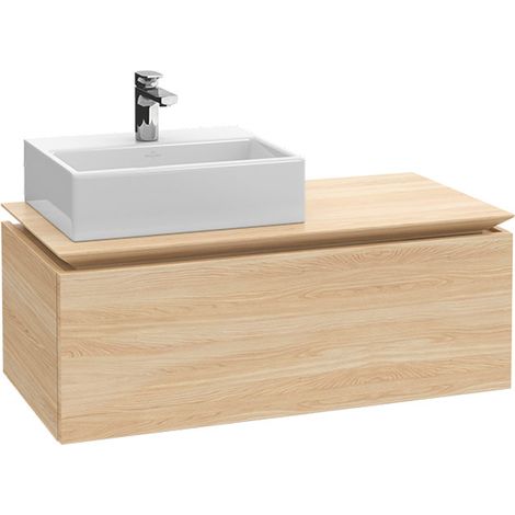 Villeroy & Boch Legato Vanity unit B107L0, 1000x380x500mm, lavabo sinistro, illuminazione a LED, colorazione: Bianco Lucido - B107L0DH (1/3)