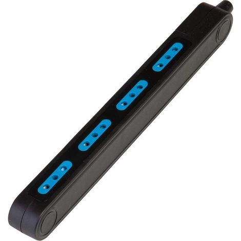 Poly Pool Pp2420.2X Ciabatta Multipresa Spaziozero Senza Cavo E Con 4 Prese Piccole 10A, Nero, 4 Prese (1/4)