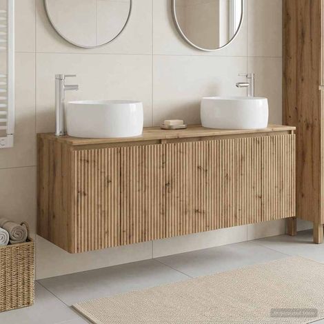 vidaXL Bathroom Cabinet Set 3 pcs Artisan Oak 161.5 x 44.5 x 80 cm (1/5)