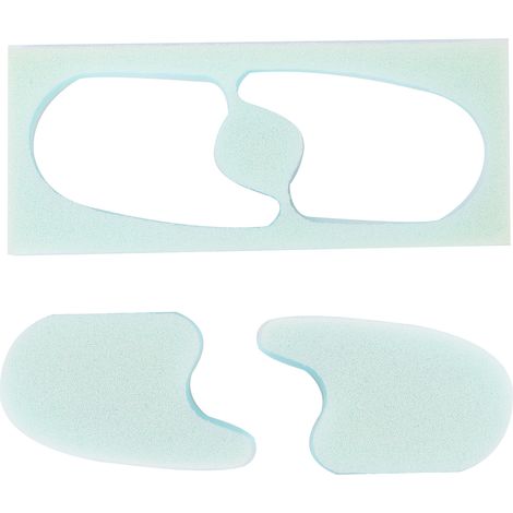 Écarteurs d'orteils en mousse respirante bleus, séparateurs lavables réutilisables antidouleur. (1/5)