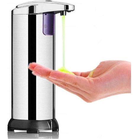 CSPARCV Elektrischer Seifenspender aus Edelstahl mit Sockel, automatischer wasserdichter Seifenspender, Infrarotsensor und einstellbarem Schalter (Aktualisiert) (1/4)