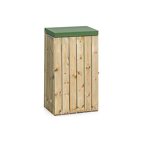 kaiserkraft Cestino per esterni con rivestimento in legno 125 (1/2)