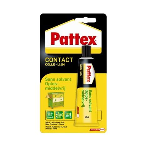 Pattex Colle contact type néoprène - Formule sans solvant tous matériaux - tube 65 gr (1/2)