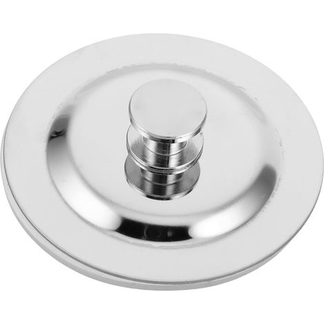 Bouchon de baignoire - 42-45 mm - inox - argenté - pour bain (1/5)