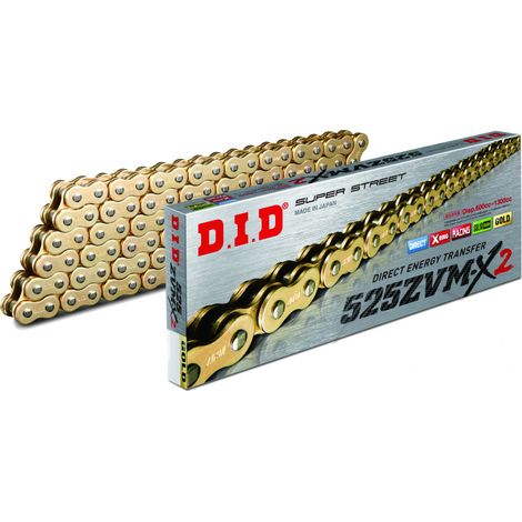 Cadena de transmisi贸n abierta DID 525ZVMX2/112 X-Ring G&G con remache para Aprilia / Benelli / Ducati / Honda / Kawasaki / KTM / MV A