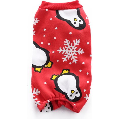Pyjama Chien - Pull Doux en Molleton pour Chien et Chat - Tenue Hivernale pour Fêtes de Fin d'Année - Taille S à XL (1/5)