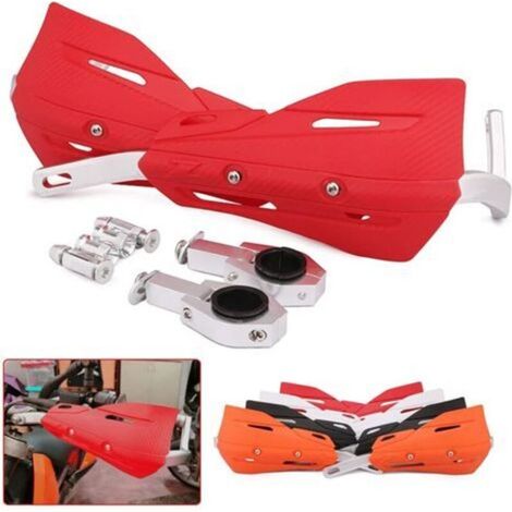 Motocross Hand Guards, Aluminium Handlebar Guards for 22 mm and 28 mm Hand Guards for Dirt Bike, Pit Bike, Enduro, ATV, Supermoto, Quad – Red (1/5)