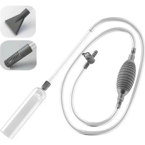 Aquarium-Reinigungsset mit Siphon, Kies-/Sandsauger und Wasserwechselset, inklusive Verlängerungsrohr. (1/5)