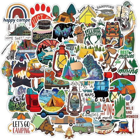 autocollants Pack 50 Pcs Vinyle Graffiti Stickers Pour Ordinateur Portable Voiture Planche Roulettes Moto Vlo Bagages Pare-chocs Bombe Autocollan (1/5)
