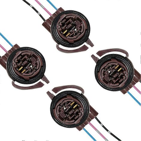 4 douilles pré-câblées 3157, adaptateurs de douille pour ampoules LED de voiture, connecteurs de douille à câble pour ampoule (1/5)