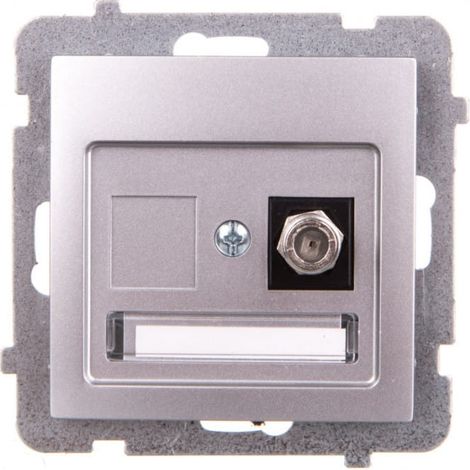 Presa per antenna singola di tipo F, argento GPA-1GF/m/18