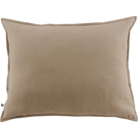 Taie d'oreiller 50x70cm en flanelle de coton unie coloris Ficelle - HEDDA