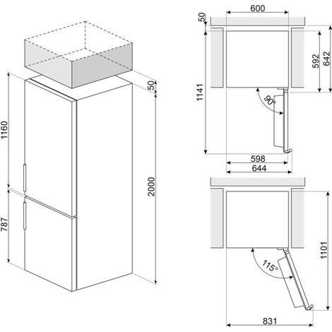 Smeg RC20XNC Frigorifero Combinato A Libera Installazione, No Frost, Classe C, Acciaio Inox (1/3)