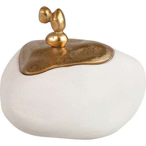 Weiß/Gold Aluminium Bonbonbox 19X15X17 Cm (1/5)