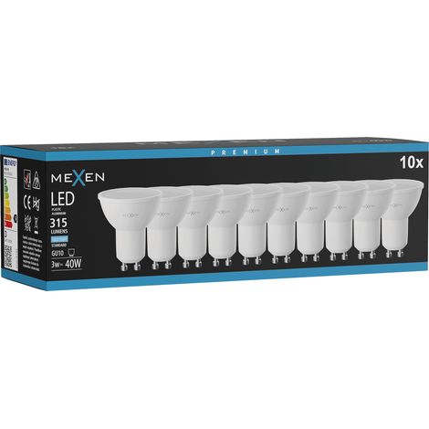 Mexen Nova 10x Ampoule LED GU10, 3W, Froid - 6500K, 315 lm - L107-GU10-0365-01x10 (1/5)