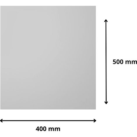 Plaque verre acrylique miroir 3 mm - 40 x 50 cm (400 x 500 mm) - Verre synthétique - Bord droits - Plexiglass