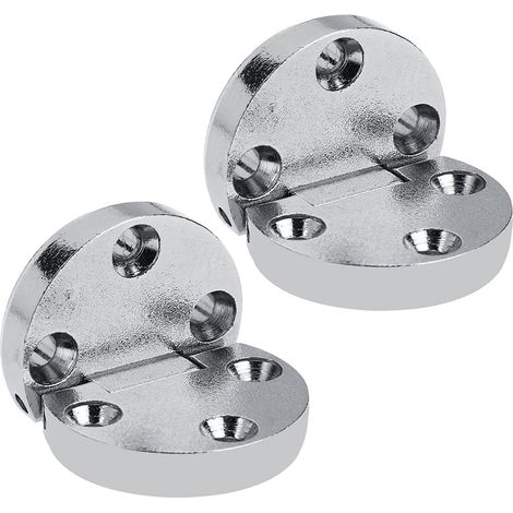 bisagras abatibles de aleación de zinc para mesa, totalmente ajustables y autoportantes, ocultas, 5,43,45 cm, plateadas. (1/4)