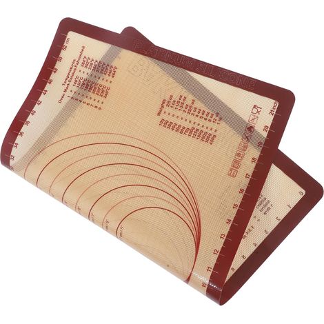 Tapis de cuisson en Silicone tapis de cuisson réutilisable Pâtisserie rectangulaire nattes non levain plaque de cuisson en silicone tapis de cuisson antiadhésif Gel de silice'-'- (1/5)