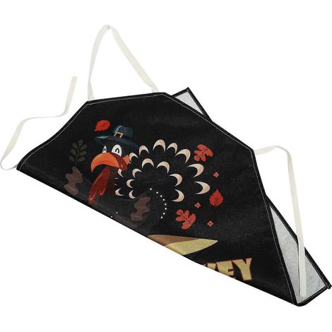 Tablier de cuisine noir en lin résistant à l'huile, compatible avec la cuisine, 1 pièce (1/5)