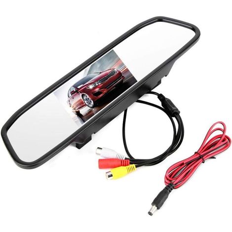 Moniteur de rétroviseur Yctze, moniteur de rétroviseur de voiture 4,3 pouces écran LCD TFT HD 2 canaux entrée vidéo pour moniteur de voiture moniteur de rétroviseur moniteur de voiture 4,3 pouces moni (1/4)