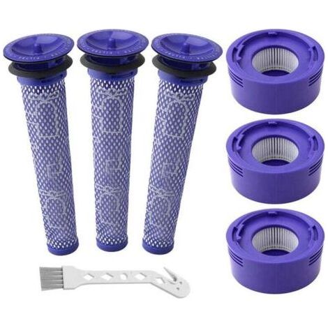 Accessories for Dyson V7 V8 vacuum cleaner front 3 + rear 3 + white brush (1/5)