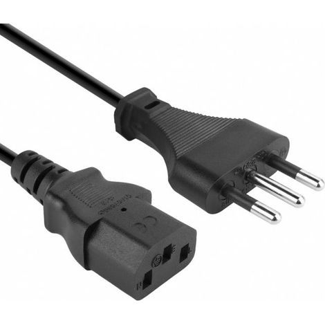 Vultech ALIM15-ITA Stromkabel Schwarz 1,5 m Netzstecker Typ L IEC C13