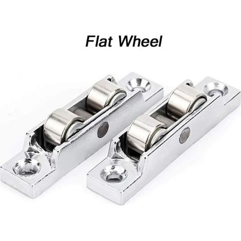 4pcs Sliding Window Pulley Zinc Alloy Material, Suitable for Sliding Door and Window Cabinet, Double Balance Wheel Angle Adjustment, Furniture Accessories Door Accessories