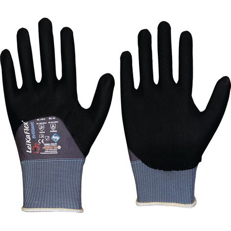 LEIPOLD 1472-9 Handschuhe LeikaFlex® Brilliant Größe 9 grau/schwarz PSA-Kategori (1/5)