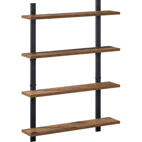 Scaffale da parete Legno antico 60.5 x 13.5 x 80.5 cm vidaXL