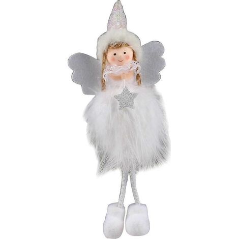Ange de Noël pour poupée, pendentif tenant un cœur, gnome suspendu, décoration pour sapin de Noël, maison, fête, fond Pro (1/3)