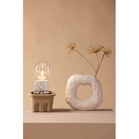 Rilche éclairage lampe de table 9x9x9cm gris.
