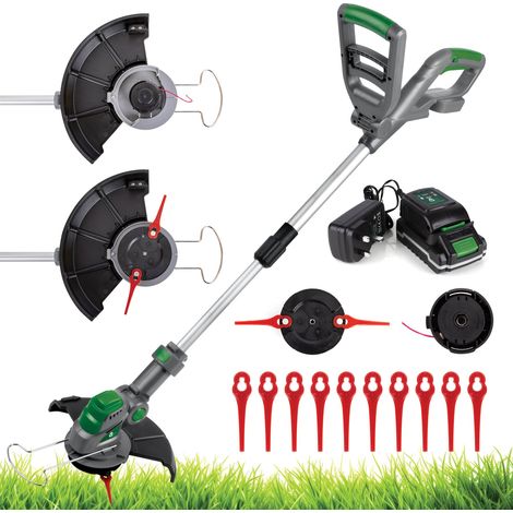 Gracious Gardens 18V Li-ion Cordless Strimmer Trimmer Complete with 12 Spare Blades (1/5)