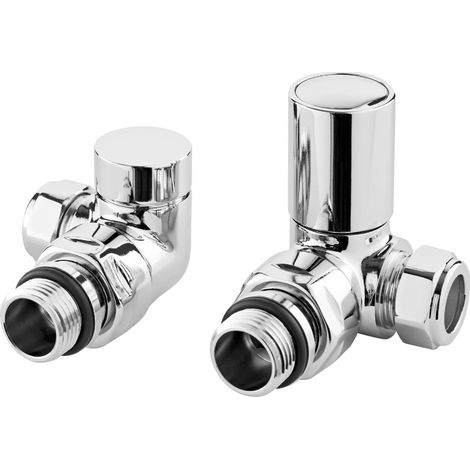 Nuie Chrome Corner Dual Fuel Radiator Valves - HT309 (1/3)
