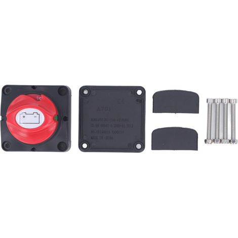Interrupteur déconnexion batterie 48-60V CC – Bouton rotatif intégré – Coupure alimentation – Isolement électrique – Véhicule et batterie stationnaire (1/5)