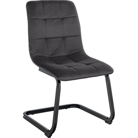 Esszimmerstuhl Vermont Samt schwarz