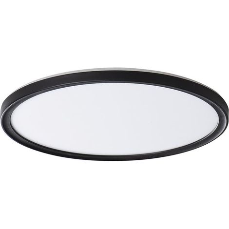 Plafonnier LED AZPO, dia. 225mm, 11,8W, 3000/4000/6000K, IP54, noir mat (1/4)