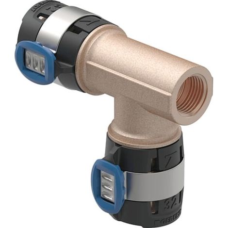 Geberit 620354001 FlowFit Té avec filetage intérieur côté (1/3)