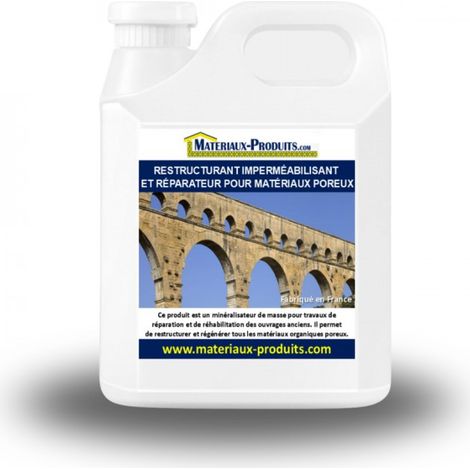 Restructurant imperméabilisant et réparateur pour matériaux poreux - 1.25 Kg Incolore - MATPRO (1/4)