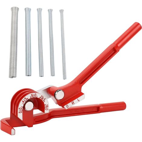 Kit manuale di piegatubi a molla, set di tubi da 1/4 di pollice, 5/16 di pollice, 3/8 di pollice, 1/2 pollice, 5/8 di pollice, per tubi sottili in acciaio, rame, ottone e alluminio (1/5)