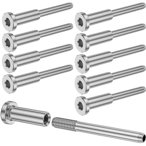 Kit de 10 pièces pour garde-corps à câbles, embouts à sertir pour garde-corps à câbles, système de tendeur à sertir pour garde-corps à câbles. (1/5)