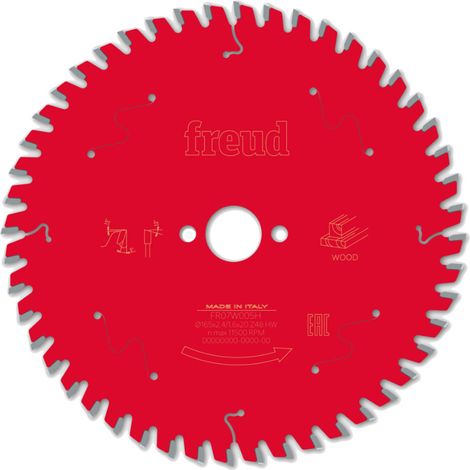 Freud F03FS09690 Wood Circular Saw Blade 165 x 20 x 2.4/1.6mm x 48T FRE03FS09690 (1/3)